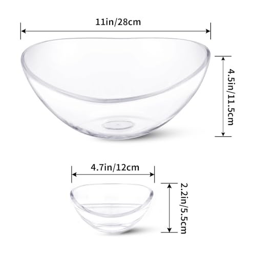 MOLIGOU Chip and Dip Bowl Set, Chip Serving Bowl for Parties, Chips and Dip Serving Dish - Image 3
