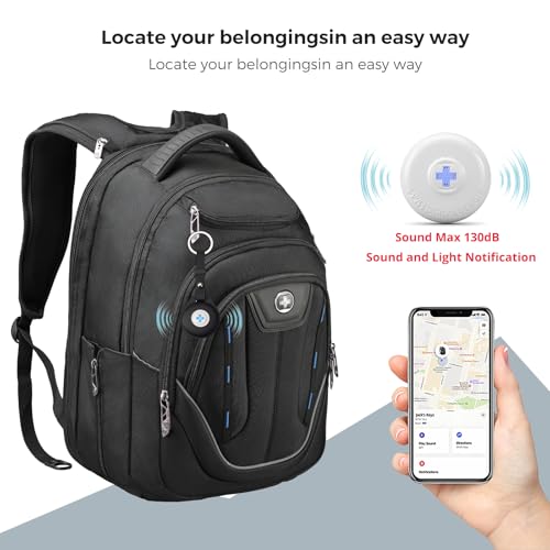 Swissdigital Design TSA Business Laptop Backpack For Men with Apple Find My,Travel Backpack With USB Charging Port,RFID Pockets Presents For Men Fits 15.6 Inch Computer | J16BT9508F-1 - Image 3