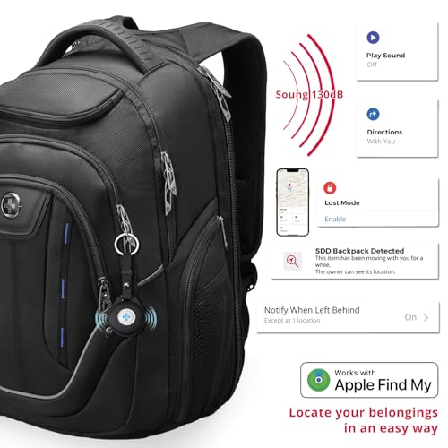 Swissdigital Design TSA Business Laptop Backpack For Men with Apple Find My,Travel Backpack With USB Charging Port,RFID Pockets Presents For Men Fits 15.6 Inch Computer | J16BT9508F-1 - Image 2