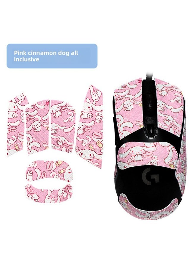 Generic - Suitable For Logitech G703/G603/G403 Mouse Anti-slip Sticker Special Sweat-absorbent Anti-sweat Side Sticker Foot Sticker Foot Mat Film-color:[all Inclusive] A Pink Cinnamon Dog Mouse Sticker - Image 1
