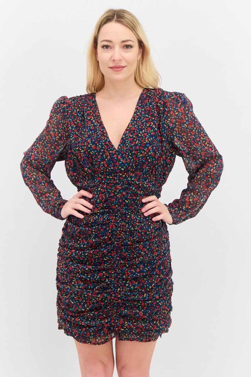 Pepe Jeans Women Allover Print Mini Dress, Multicolor - Image 1