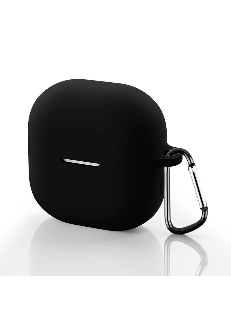 كومبي جراب سماعة رأس من السيليكون لهاتف Huawei FreeClip 2 مزود بحلقة تثبيت، وغطاء سماعة رأس مضاد للخدش والغبار والصدمات مع خطافات باللون الأسود - Image 1