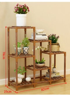 WinHolder Plant Flower Stand Indoor Plant Shelf Outdoor Wood Flower Rack for Multiple Plants 3 Tiers Ladder Flower Holder for Living Room Patio Home Decor for Gardening  - Image 2