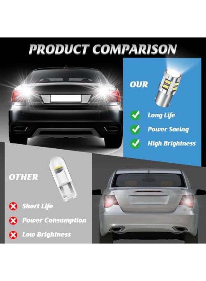 Bukela Super Bright LED Bulbs -for Reverse, Brake, Turn Signal, and Interior Lights, 6000K White Light Bulb, 12V-24V DC, Ideal for Cars, RVs, and Trucks & Car - Image 2