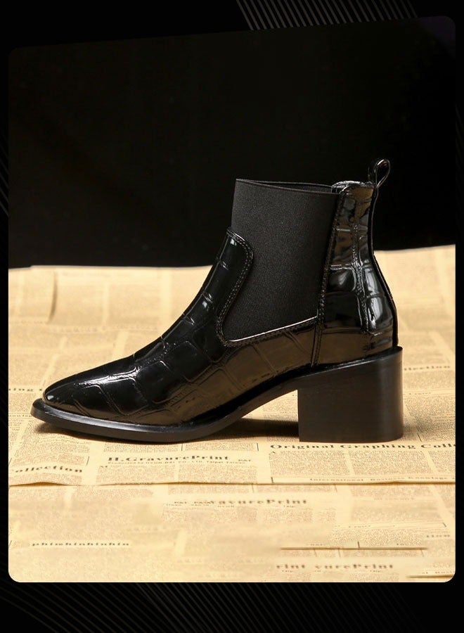 Joychic Women Causal Winter Comfort and Warm Chunky Heel Boot - Image 3