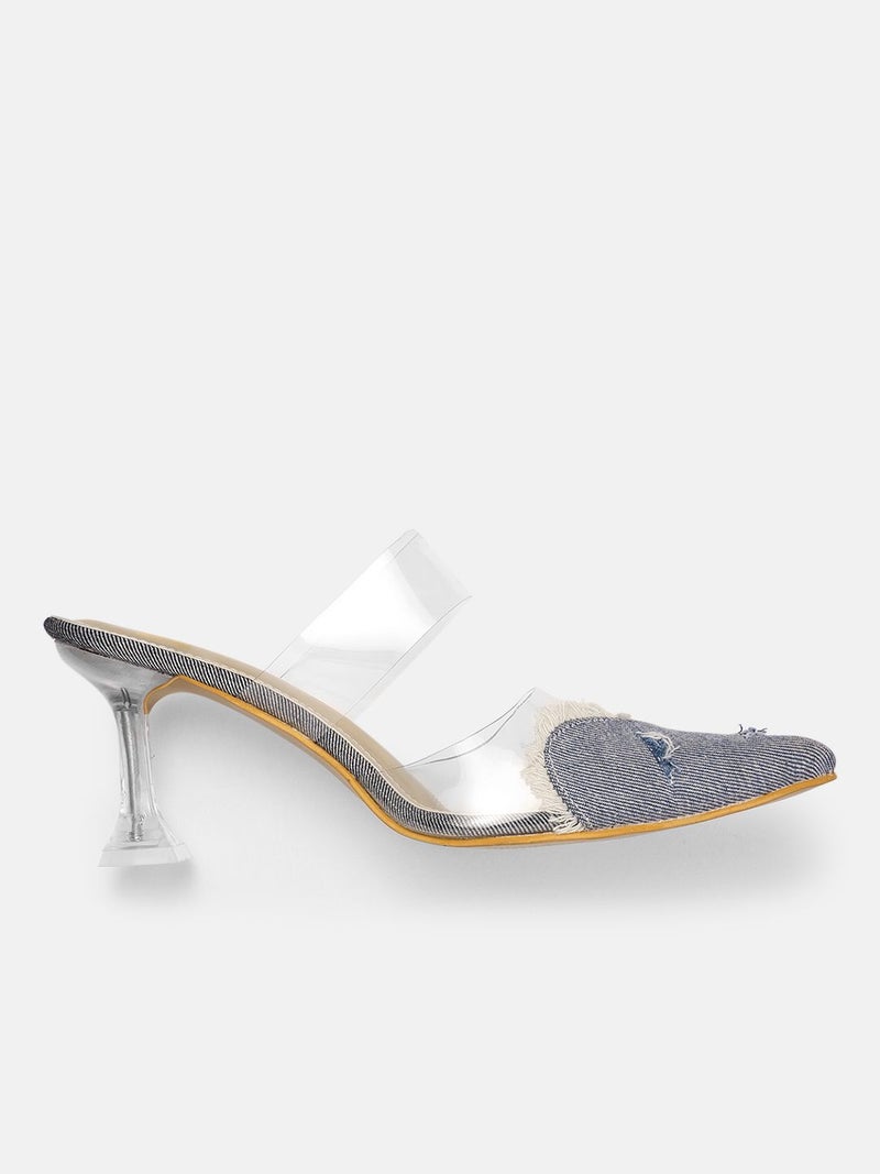 ZORIWORLD Amor Denim Heart Heels for Women - High Heels, 3 Inch - Image 2