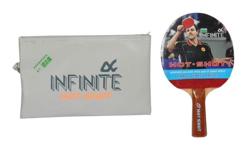 Rubber Hot-Shot Table Tennis Racquet (Multicolour)