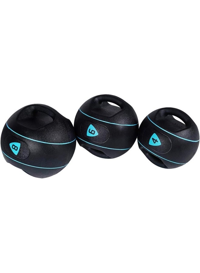 LivePro Double Grip Medicine Ball Lp8111-05 Blk/Blu @Fs - Image 3