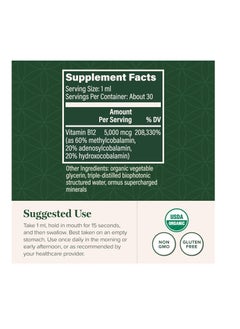 global healing center Vitamin B12 5000mcg 2fl oz 59.2ml  - Image 2