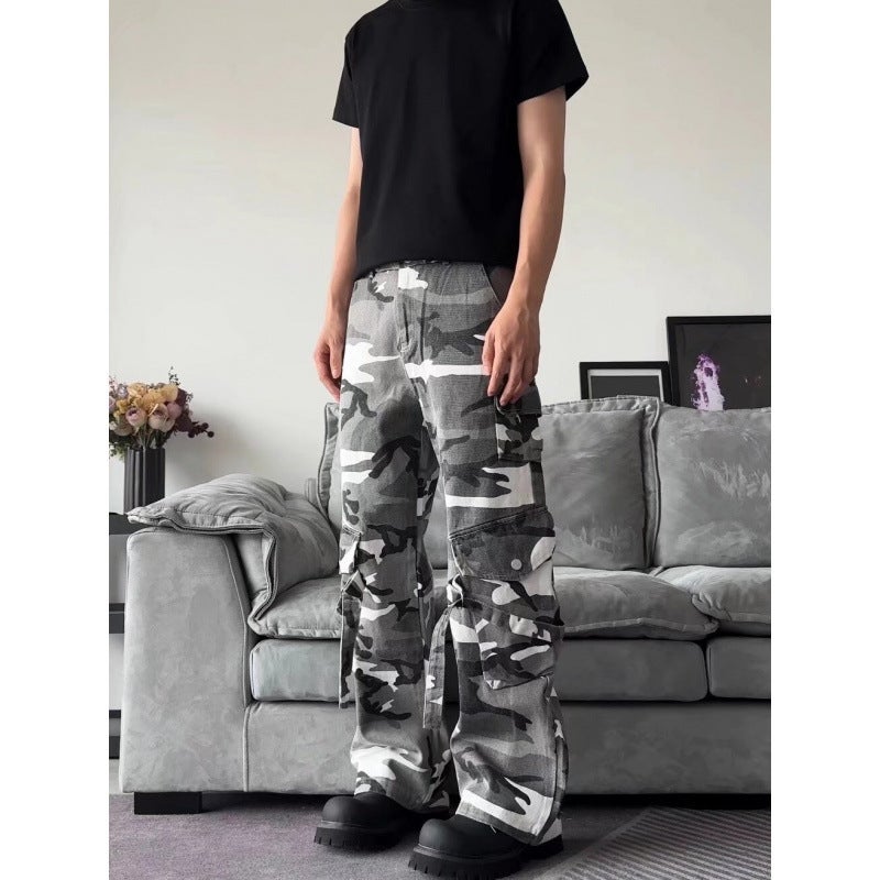 Unisex Classic Denim Jeans Loose Fit Daily Outdoor Wear - Image 3