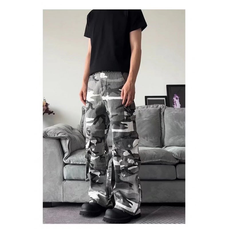 Unisex Classic Denim Jeans Loose Fit Daily Outdoor Wear - Image 1