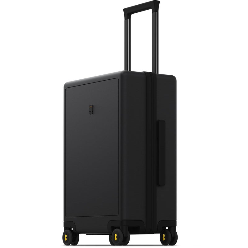 LEVEL8 Hard Shell Carry on Luggage Airline Approved, Carry-on Suitcases with Wheels, Lightweight Luminous Textured Hardside Travel Bag with Tsa Lock, 20 Inch, Black - Image 1