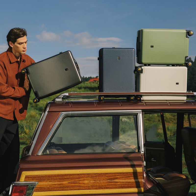 LEVEL8 Hard Shell Carry on Luggage Airline Approved, Carry-on Suitcases with Wheels, Lightweight Luminous Textured Hardside Travel Bag with Tsa Lock, 20 Inch, Black - Image 2