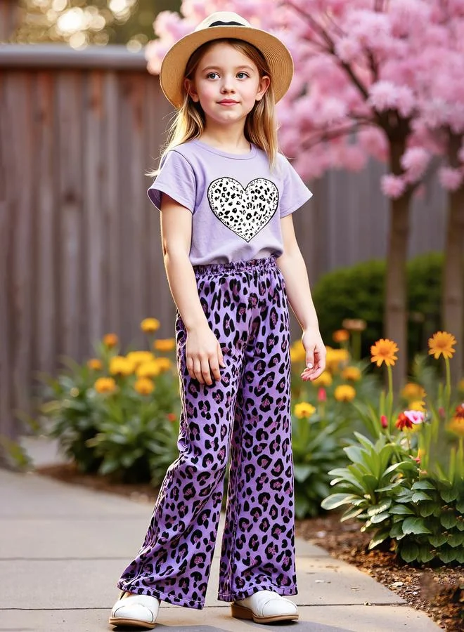 Take Two Take Two Teens Animal Print T-Shirt and Pants Set