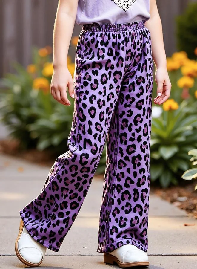 Take Two  Teens Animal Print T-Shirt And Pants Set for Women | Best Price UAE