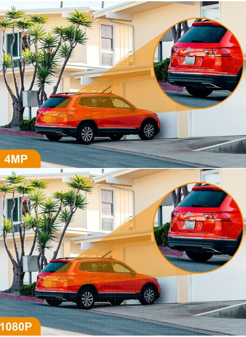 ايمو كاميرا مراقبة خارجية مع ضوء كاشف ومنبه صوتي، كاميرا بدقة 4MP QHD قابلة للامالة 2.4G، كاميرا رصاصة مقاومة للماء IP66 مقاومة للطقس 2.5K، كاميرا IP للرؤية الليلية بالألوان الكاملة مع تحدث ثنائي  - Image 3