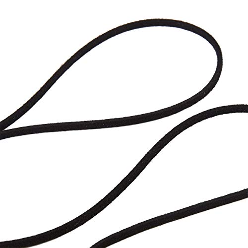 OMX Leather Cord - 100 MTR Suede Leather Strap Beading Cord, Flat Leather Lace Spool, Black, 3MM x 1.4 MM Wide - Image 4