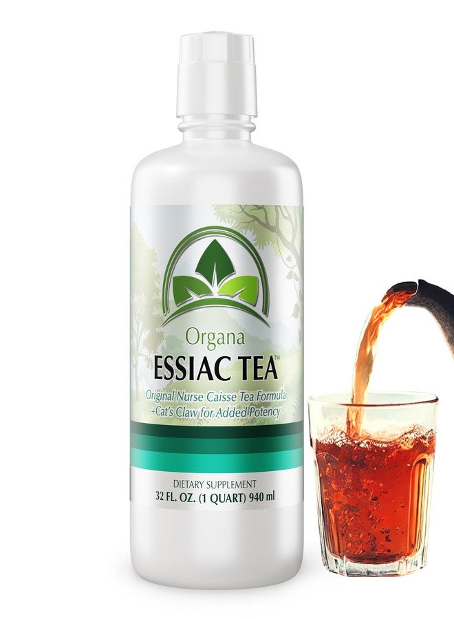 NutriNoche Organa Genuine Essiac Tea - Organic Liquid Essiac Tea - 4 Herb Genuine Essiac Formula - Ojibwa Herbal Detox Blend - Organic & Wildcrafted Herbs - Great for Wellness & Vitality - 32 oz Bottle - Image 1