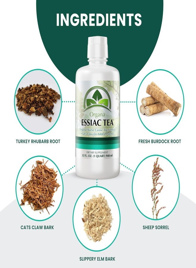 NutriNoche Organa Genuine Essiac Tea - Organic Liquid Essiac Tea - 4 Herb Genuine Essiac Formula - Ojibwa Herbal Detox Blend - Organic & Wildcrafted Herbs - Great for Wellness & Vitality - 32 oz Bottle - Image 3