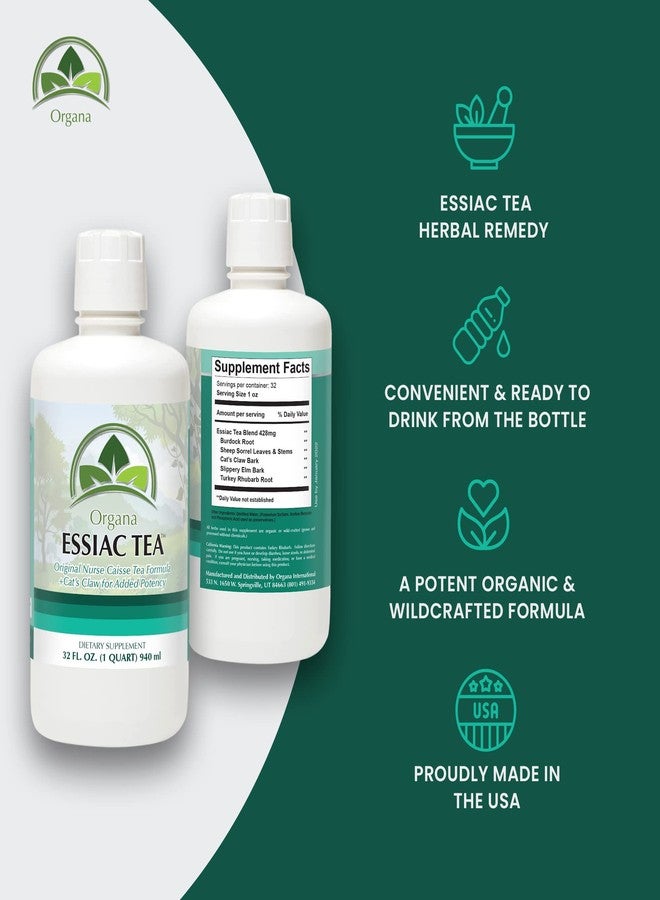 NutriNoche Organa Genuine Essiac Tea - Organic Liquid Essiac Tea - 4 Herb Genuine Essiac Formula - Ojibwa Herbal Detox Blend - Organic & Wildcrafted Herbs - Great for Wellness & Vitality - 32 oz Bottle - Image 4