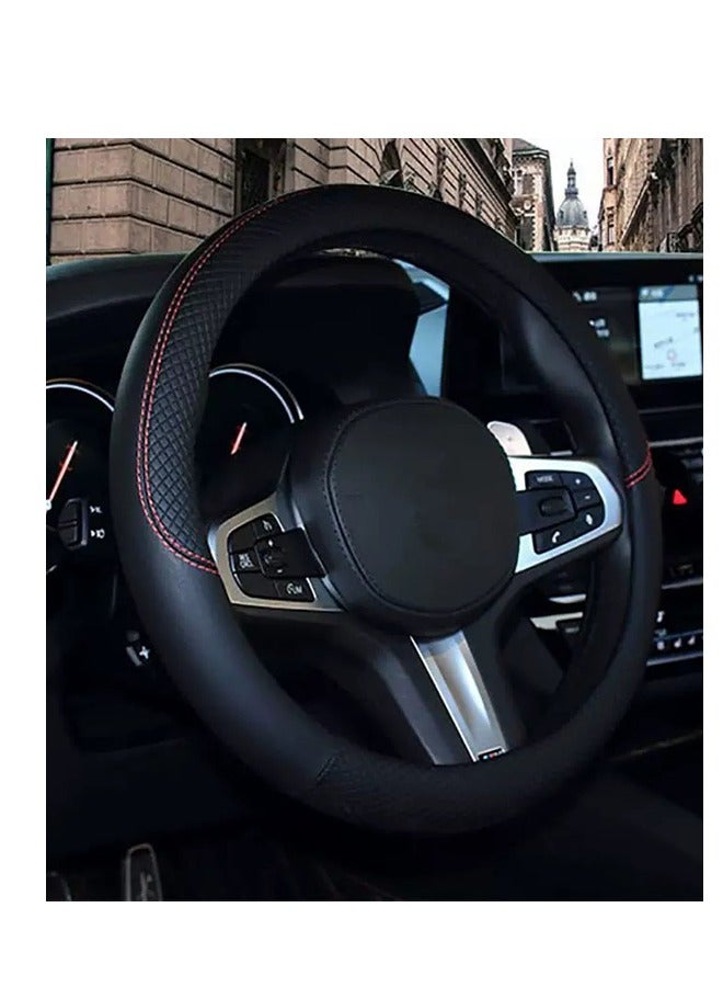 عجلة قيادة السيارة السوداء