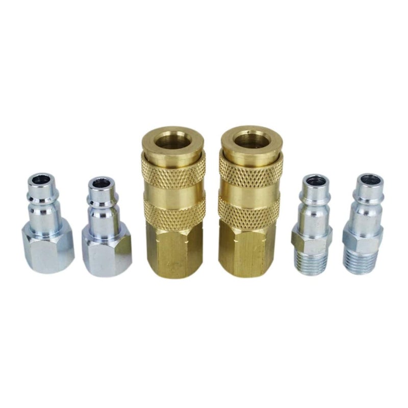 Milton S-217 1/4" NPT V Style Coupler and Plug Kit - 6 Piece - Image 1