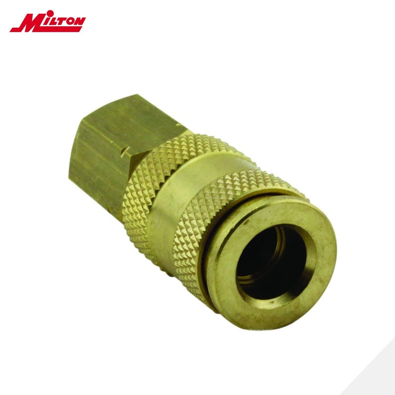 Milton S-217 1/4" NPT V Style Coupler and Plug Kit - 6 Piece - Image 2