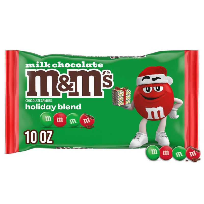 M&M'S Milk Chocolate Christmas Candy, Stocking Stuffers, Christmas Chocolate, 10 Oz Bag - Image 1