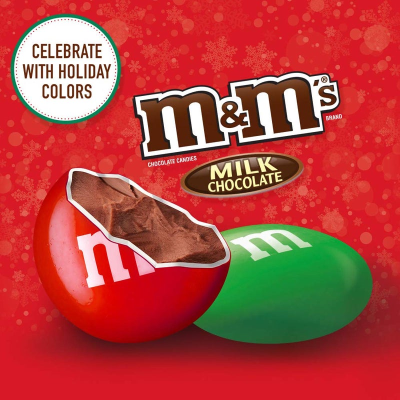 M&M'S Milk Chocolate Christmas Candy, Stocking Stuffers, Christmas Chocolate, 10 Oz Bag - Image 2