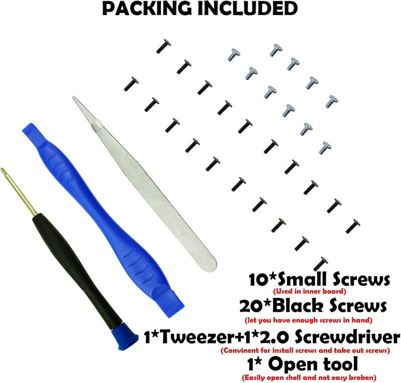 CTHTBZ 30PCS Replacement Screws for PS4 Controller, Accessories Screwdriver Tweezer Tool Repair Kit for Playstation4 PS4 Pro Slim - Image 2