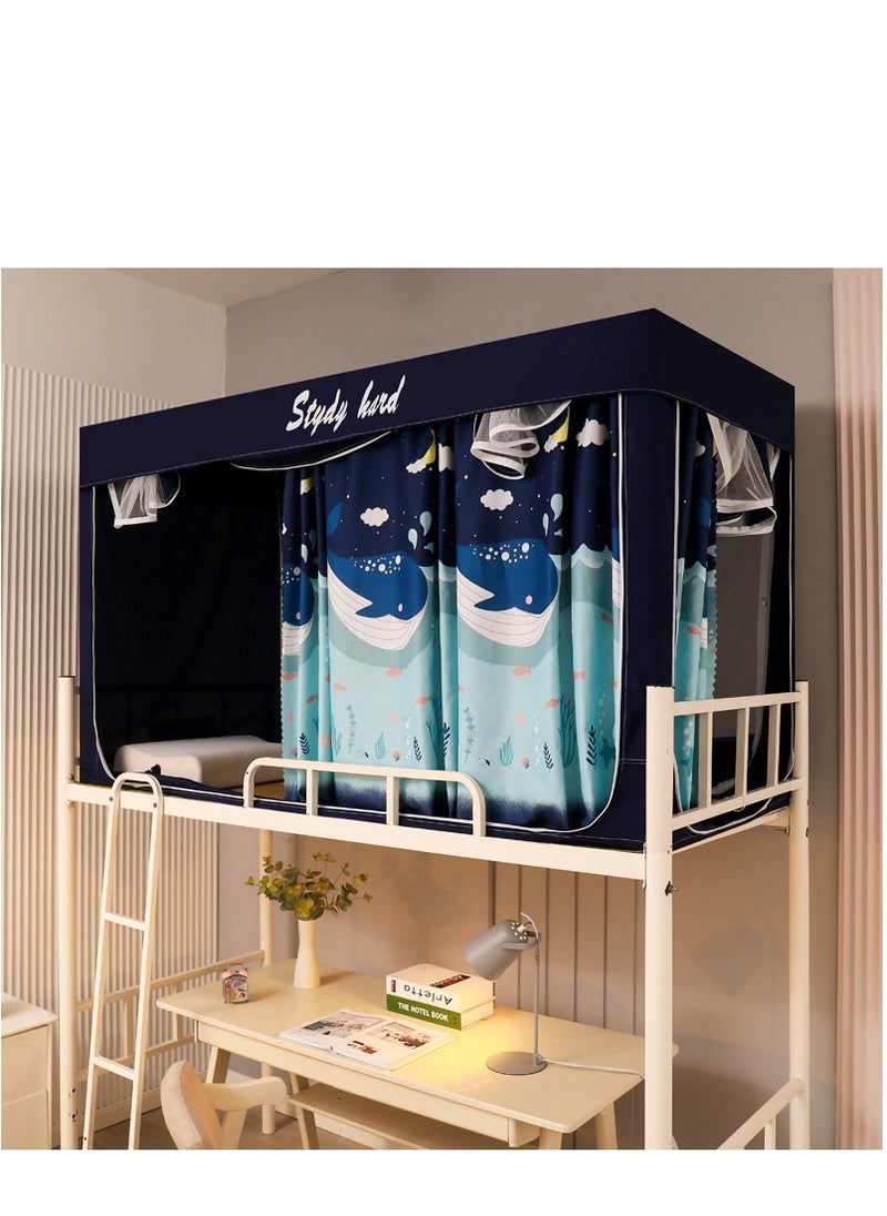 Y&D Bed Canopy Tents Curtain Blackout Curtain Single Bed Tent Curtain Student Shading Cloth Bed Canopy Mosquito Net Student Sleep Privacy Protection  - Image 1