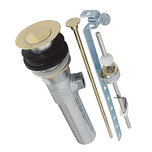 Elements of Design EB1002 Made to Match Brass Pop-Up Drain Assembly, 2-1/8" Diameter, Polished Brass - Image 1