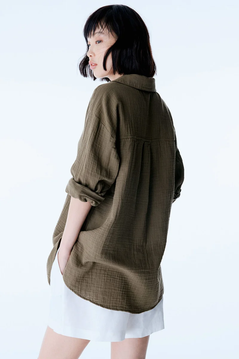 H&M MAMA Before & After Muslin shirt