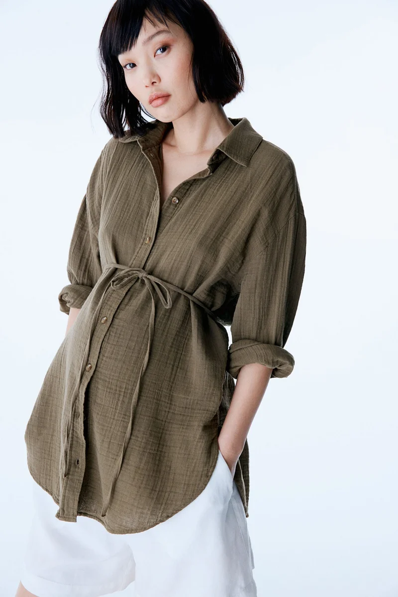 H&M MAMA Before & After Muslin shirt