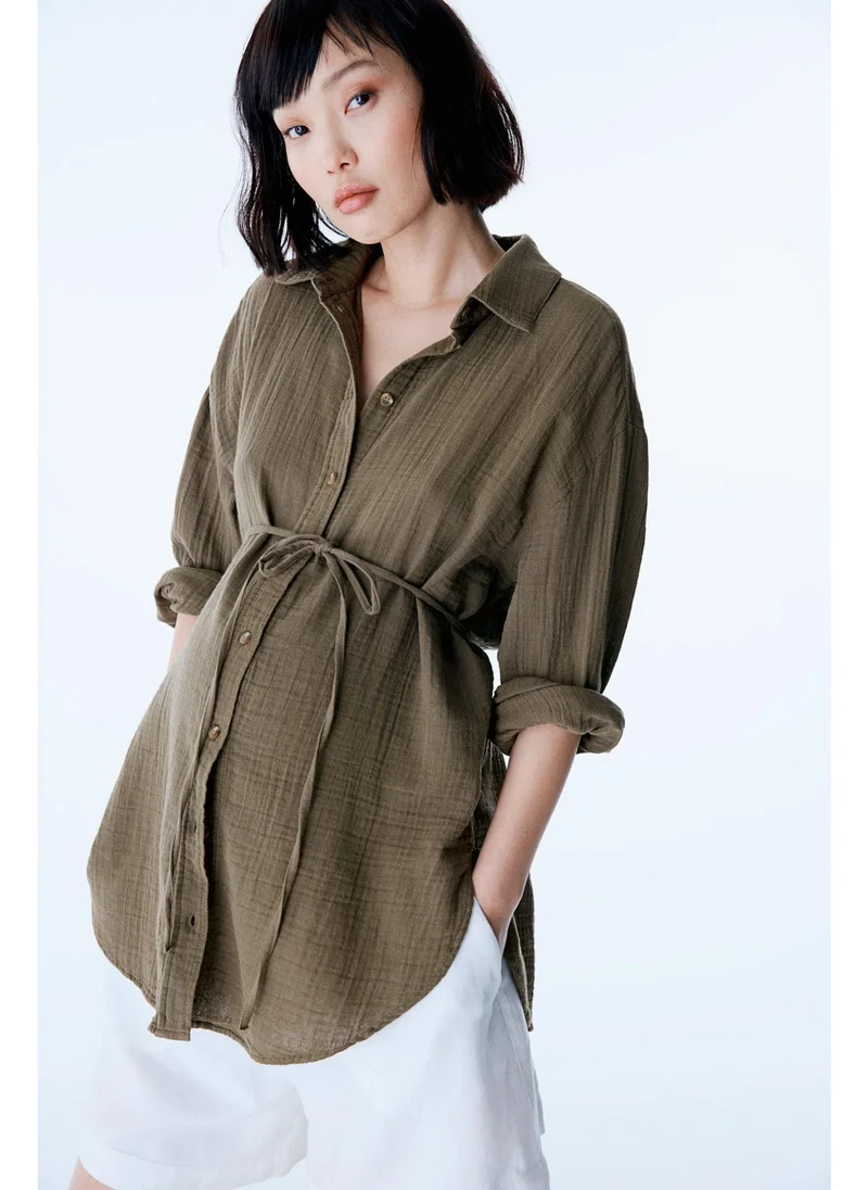 H&M MAMA Before & After Muslin shirt
