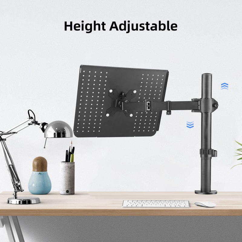 Suptek Single Laptop Notebook Desk Mount with Tray for 13-27 inch Computer Screen, Fully Adjustable Laptop Desk Arm for Notebook up to 17â€™â€™, Weight up to 15.6 lbs - Image 5