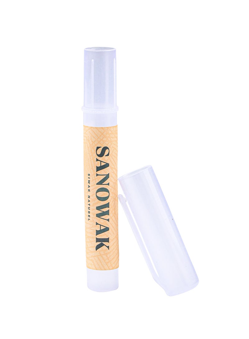 سانوك عِوَد مِسْواك / أعواد سواك طبيعية 100% – 5 فرش أسنان خشبية عضوية مع حامل بلاستيكي | لتبييض الأسنان والعناية بالفم | قابلة للمضغ 100% ومضادة للبكتيريا | صديقة للبيئة ومختومة بتفريغ الهواء - Image 5