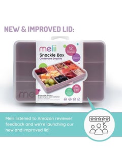 melii Snackle Box with Removable Divider, 4Oz, Pink  - Image 5