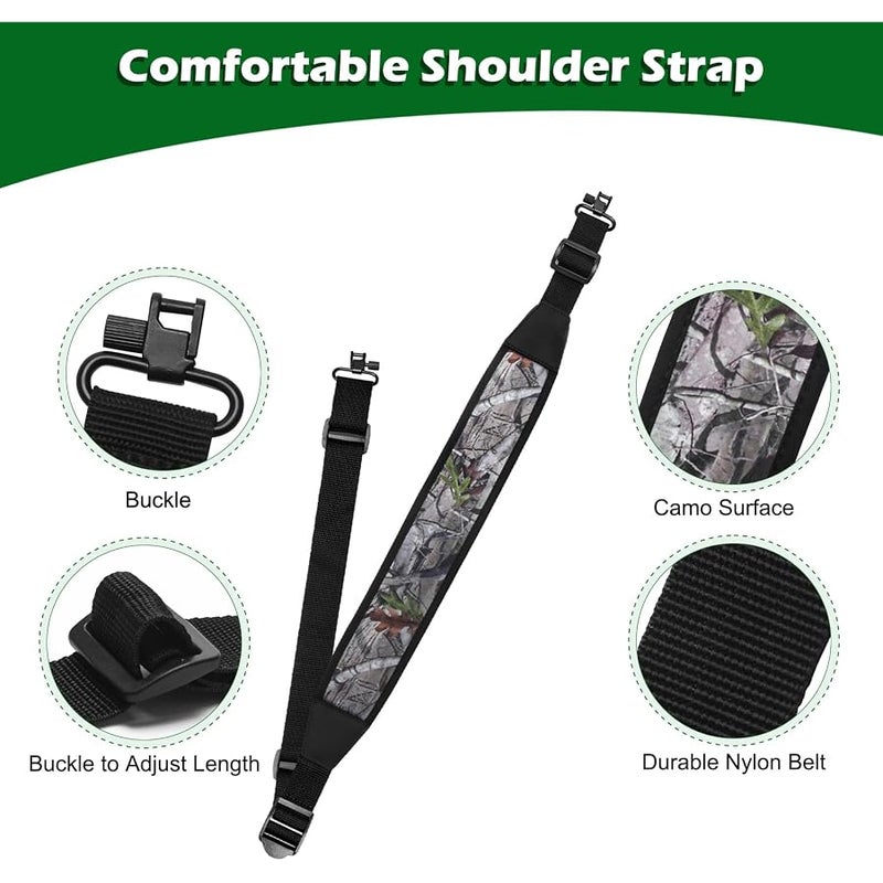 Anglekai 2 Pack Two-Point Traditional Sling Shoulder Strap for Hunting - Image 3
