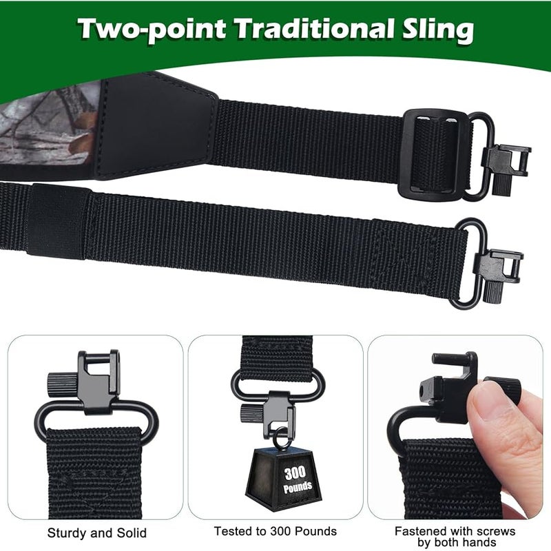 Anglekai 2 Pack Two-Point Traditional Sling Shoulder Strap for Hunting - Image 5