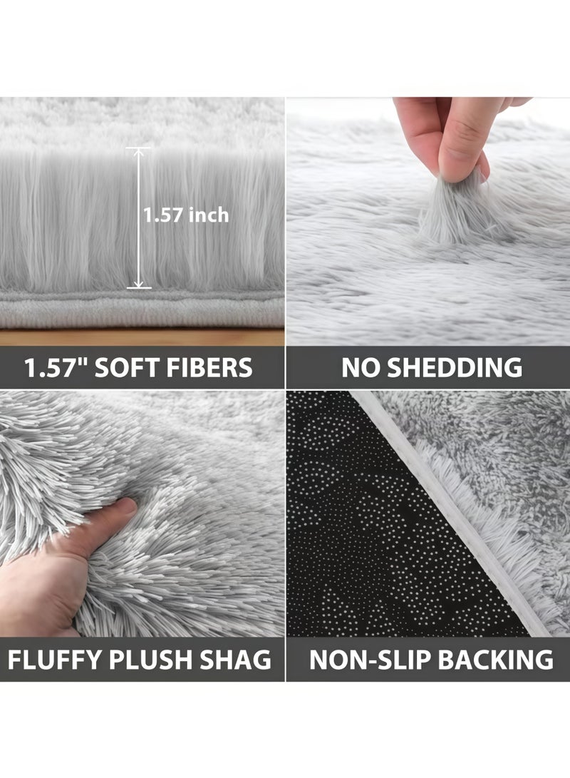 شو وو طقم سجاد حمام مكون من 3 قطع، سجادة حمام، طقم سجاد مانع للانزلاق بظهر مطاطي مكون من 3 قطع مع سجادة مرحاض على شكل حرف U، طقم سجاد حمام فائق النعومة والرقة مصنوع من الألياف الدقيقة الماصة، سجادة أرضية مانعة للانزلاق وغطاء لغطاء المرحاض (رمادي) - Image 5