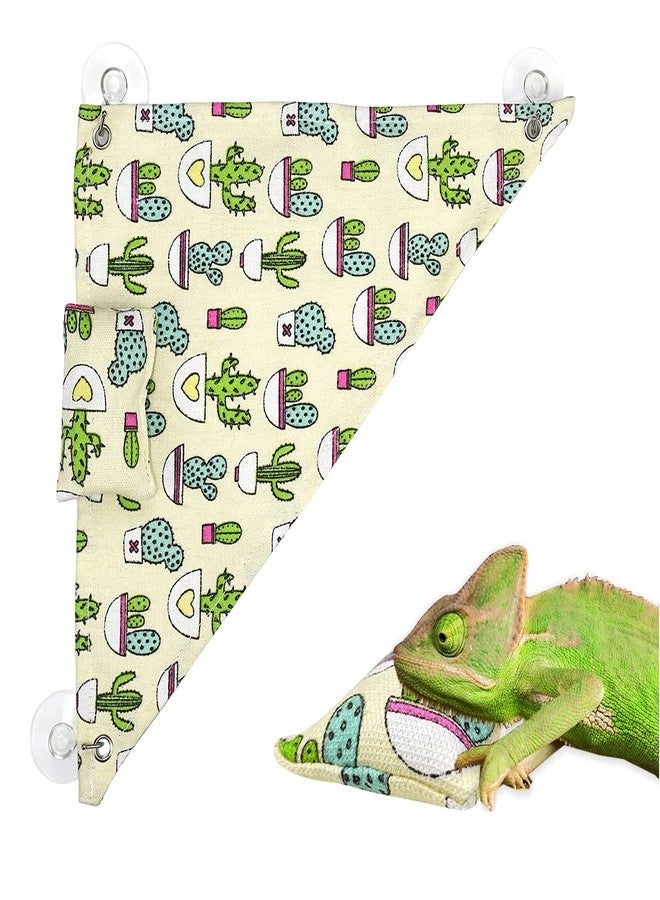 Yulaexie Bearded Dragon Hammock Swing Hanging Reptile Bed Lounger with Pillow Hooks & Suction for Lizards, Gecko, Lguana Reptiles(Beige)… - Image 1