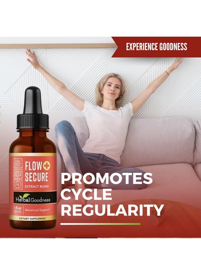 Herbal Goodness Flow Secure 1oz - Menstrual Support Supplement for Women - Hormone Balance, Mood Support, Aids Relaxation, Metabolic & Digestive Health - Image 2