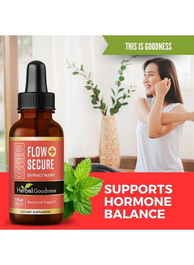 Herbal Goodness Flow Secure 1oz - Menstrual Support Supplement for Women - Hormone Balance, Mood Support, Aids Relaxation, Metabolic & Digestive Health - Image 3