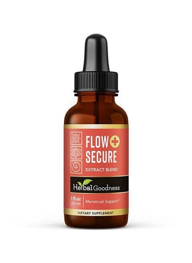 Herbal Goodness Flow Secure 1oz - Menstrual Support Supplement for Women - Hormone Balance, Mood Support, Aids Relaxation, Metabolic & Digestive Health - Image 1