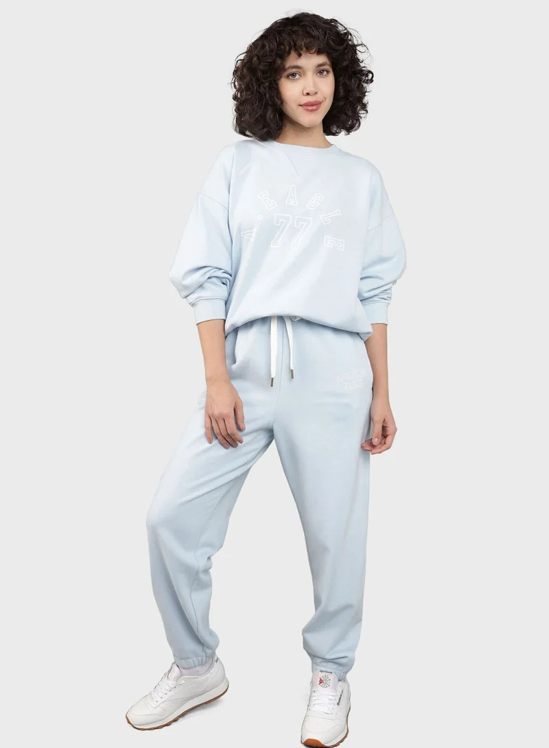 امريكان ايجل Drawstring Wide Leg High Waist Jogger