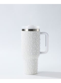 AZAD 40oz Rhinestone Tumbler Stainless Steel Straw Women Cup Shiny Diamond Travel Car Thermoses Coffee Mug Water Bottle Drinkware 
