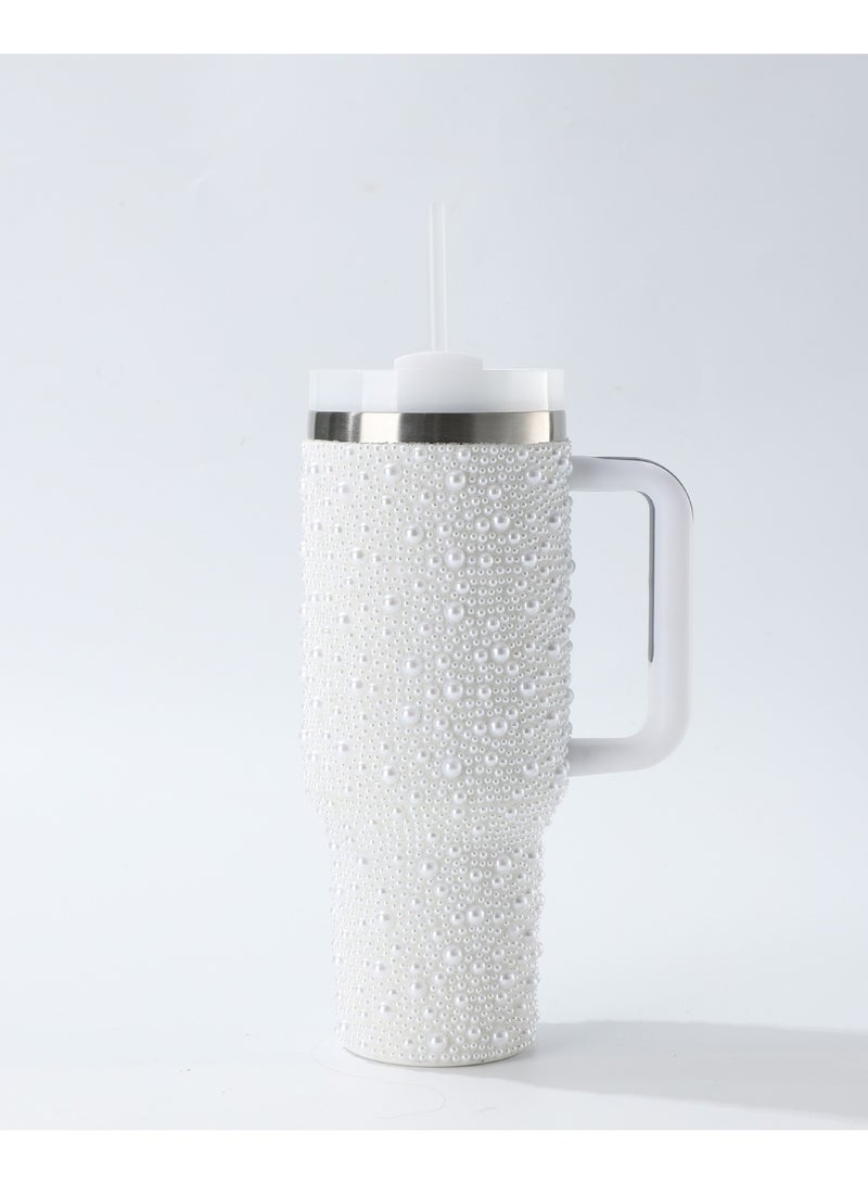 آذاد 40 أونصة من حجر الراين تمبلر الفولاذ المقاوم للصدأ كأس النساء الماس اللامع سيارة السفر ثيرموس القهوة زجاجة الماء