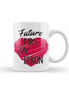Baskı Dükkanı Print Shop Future Mrs Zac Efron Love Heart Mug Porcelain 