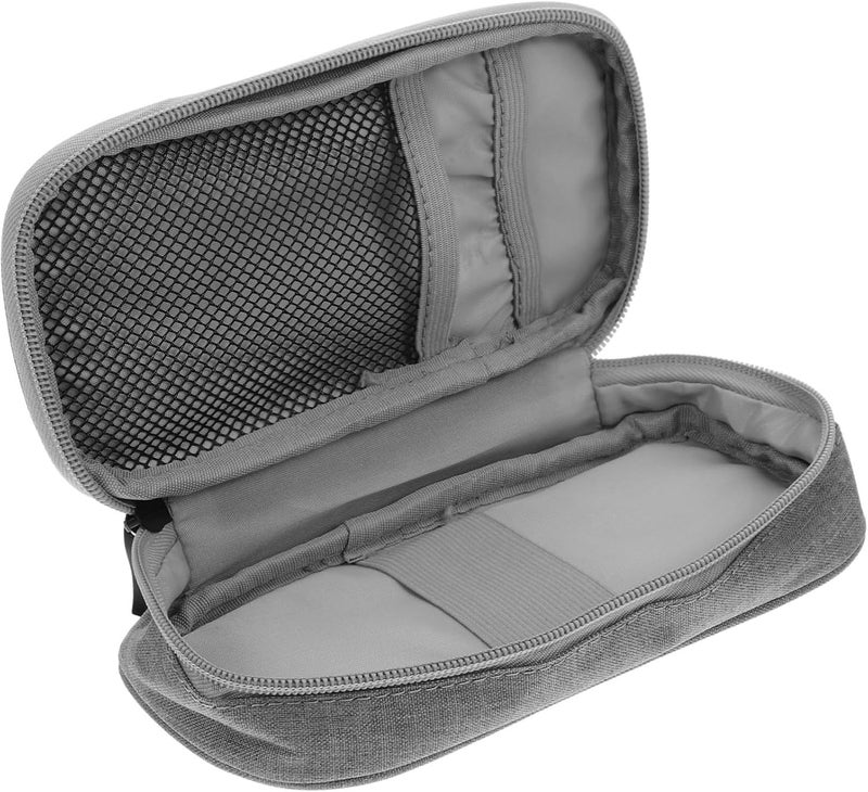 Grey Travel Cable Organizer Pouch for Electronic Accessories Portable Storage Case - Image 1